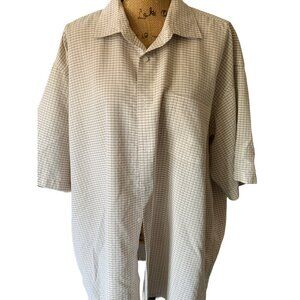 🍒 2/$20 🍒 Pronto Uomo Mens Classic Fit Short Sleeve Checkered Shirt 2X